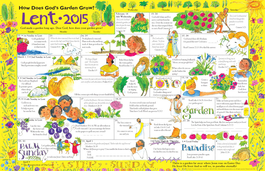 Lent 2015 Childrens Calendar Product/Goods : Creative Communications