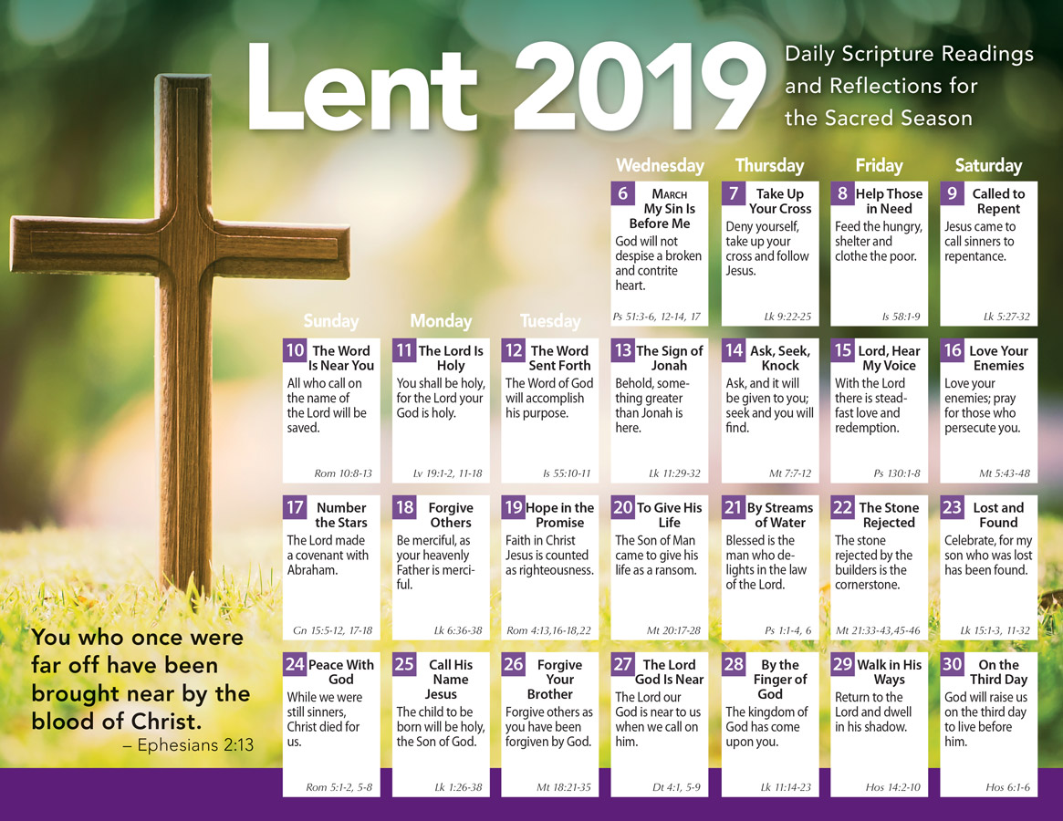 Printable Lent Calendar