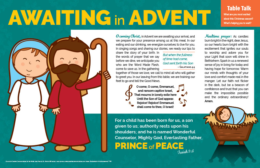 Advent Placemat - Jpg file