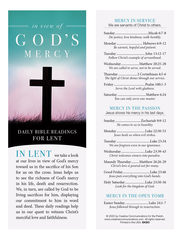 Lent Biblical Bookmark - Jpg file