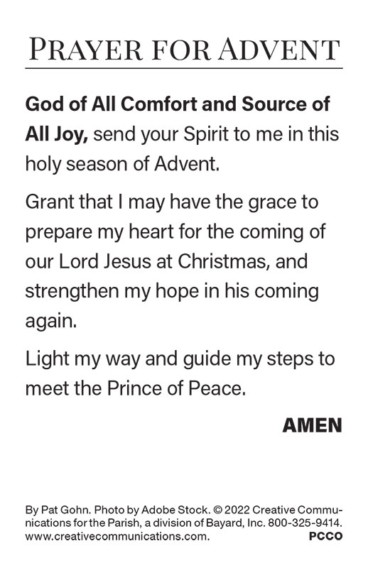 Advent Prayer Card - Jpg file