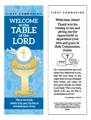 Welcome to the Table of the Lord: First Communion Bookmark (Set of 25)