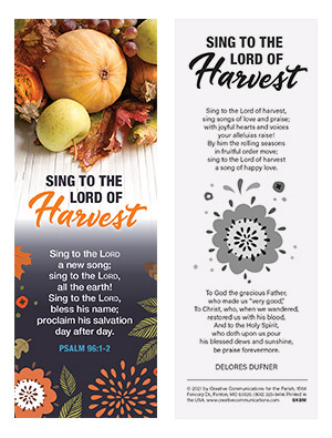 Sing to the Lord of Harvest Thanksgiving Bookmark (Set of 25)
