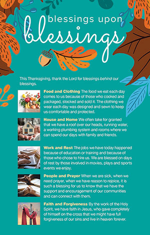 Give Thanks to the Lord: Bulletin Insert for Thanksgiving (Set of 50)