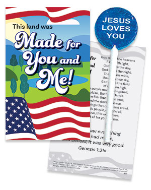 Made for You and Me! Patriotic Candy Card with Sucker (Set of 12)