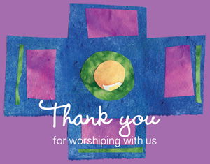Thank You For Worshiping With Us - Imprinted