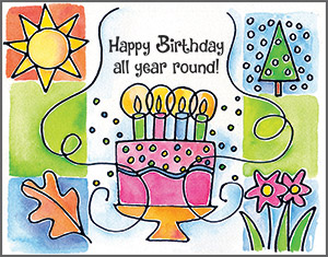 Happy Birthday Card - Child Imprinted