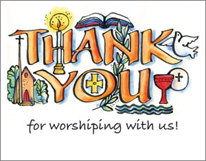 Thank You for Worshipping Card - Blank