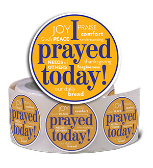I Prayed Today! Sticker Roll (Roll of 100 Stickers)